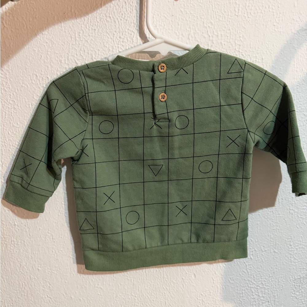 Kids Green Geometric Sweatshirt - Picture 2 of 3